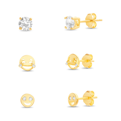 Set Aretes: Emojis y Zircon